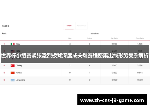 世界杯小组赛紧张激烈板凳深度成关键赛程密集出线形势复杂解析